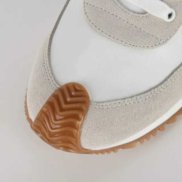 Loeve Blanc Vert Low-Top Runner Silhouette Daim et Textile Supérieur Lifestyle Sneakers 5