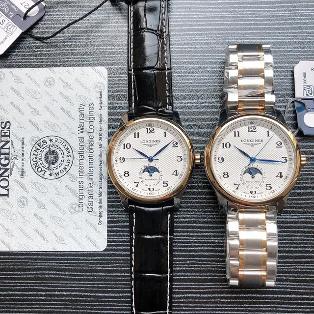 Longines Master Collection Silver Dial Brown Leather Mechanical Watch 3