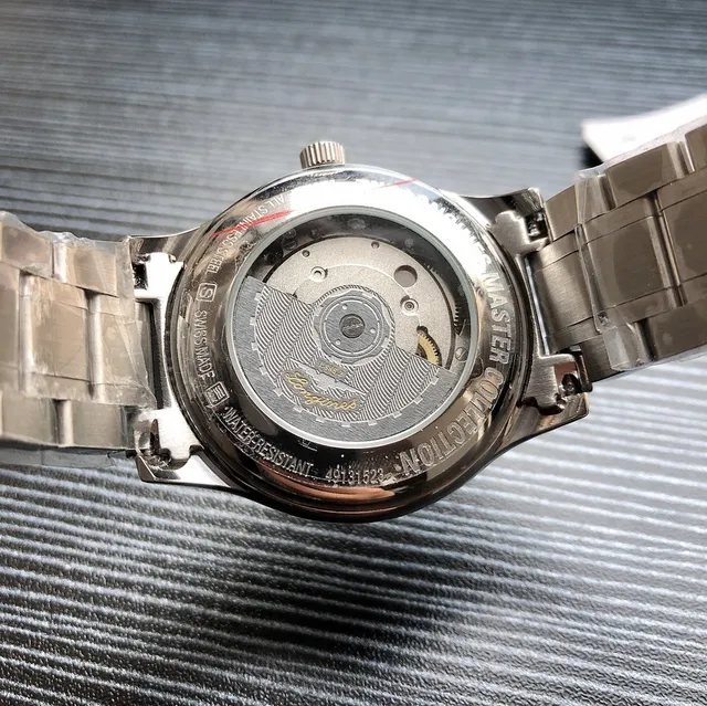 Longines Master Collection Silver Dial Brown Leather Mechanical Watch 4