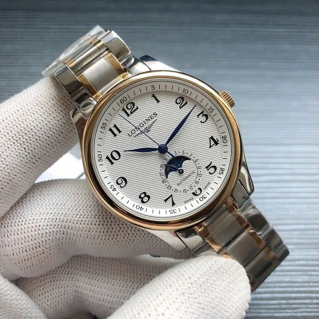 Longines Master Collection Silver Dial Brown Leather Mechanical Watch 8