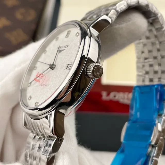 Longines Silver White Dress Stainless Steel Mechanical Watch 3