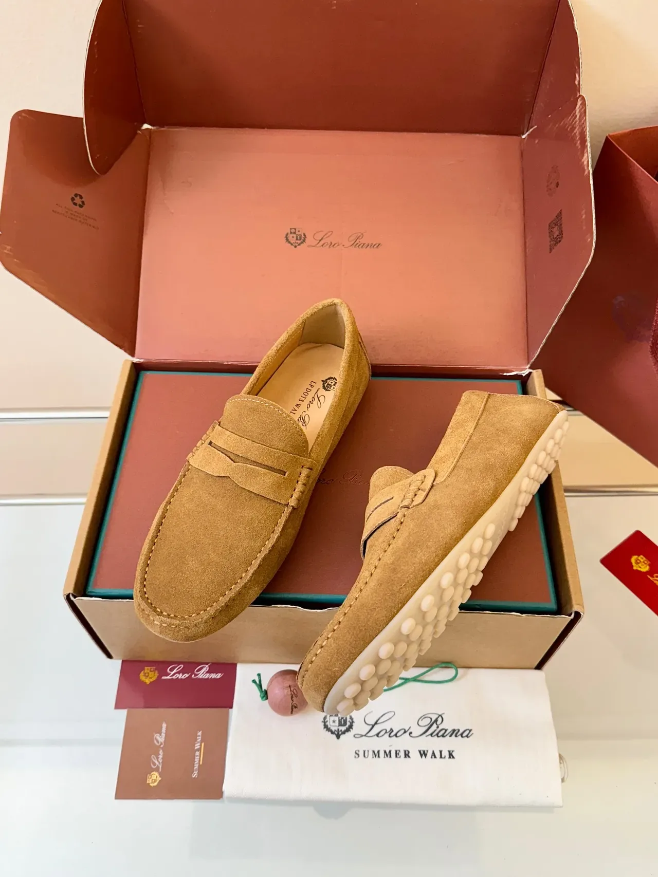 Loro Piana Penny Loafer Tan Suede Loafers 2