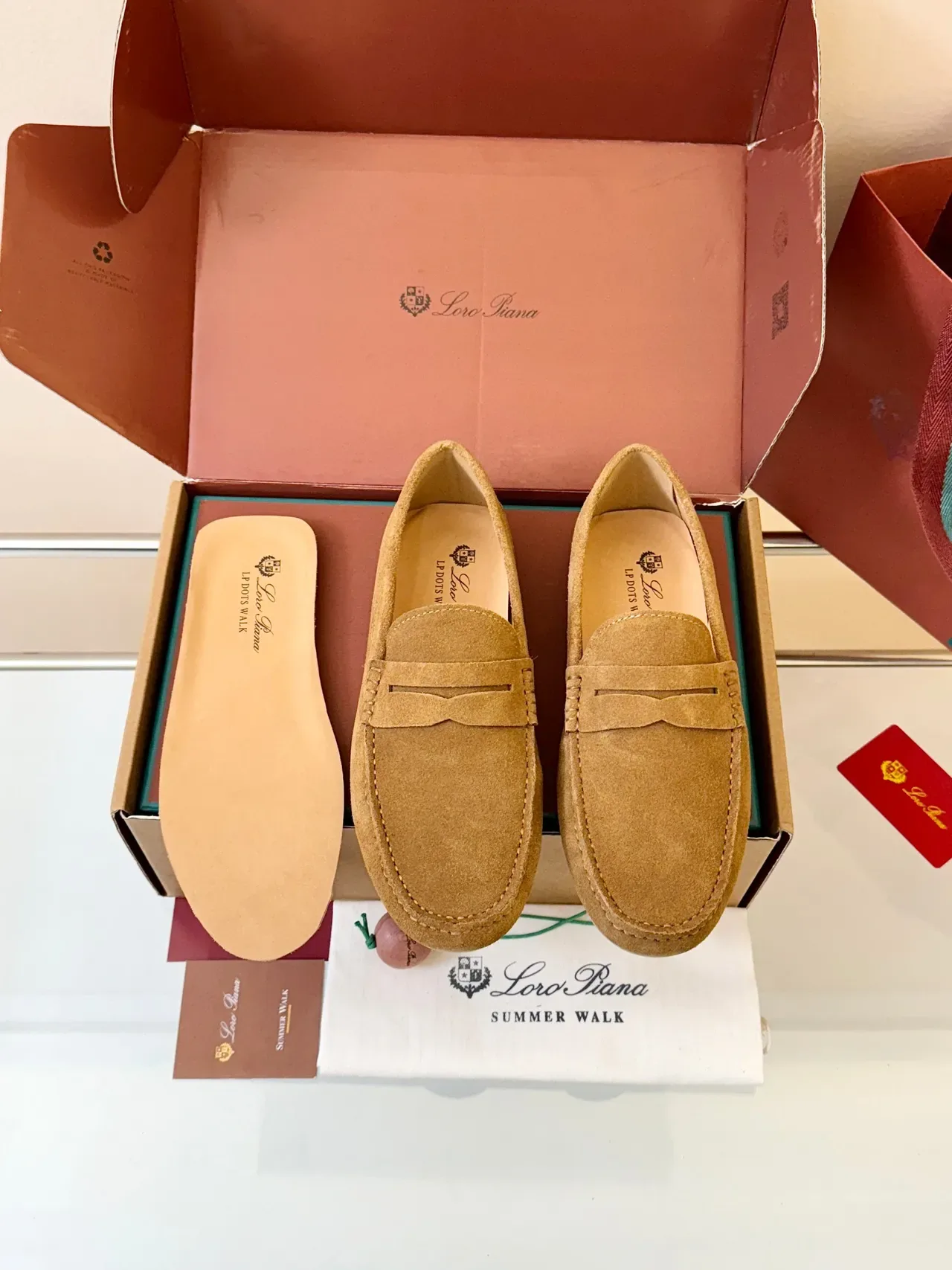 Loro Piana Penny Loafer Tan Suede Loafers 6