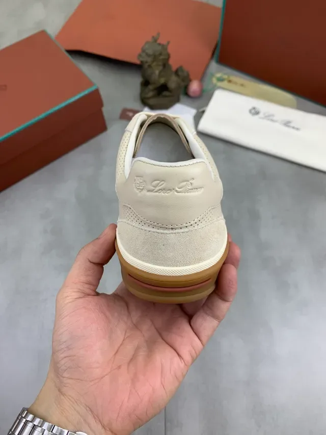 Loro Piana Perforated Suede Low-Top Lifestyle Sneaker 3