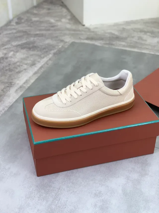 Loro Piana Perforated Suede Low-Top Lifestyle Sneaker 4