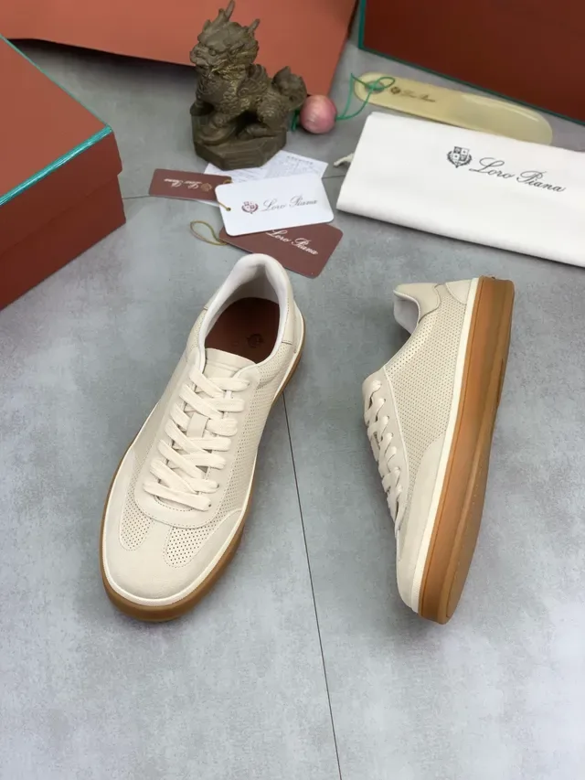 Loro Piana Perforated Suede Low-Top Lifestyle Sneaker 5