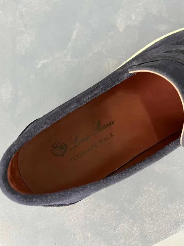 Loro Piana Ultimate Walk Mocassins Navy en Daim 3