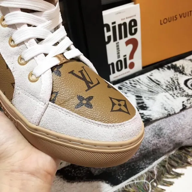 Louis Vuitton Beige White Monogram Canvas Side Stripe Snow Boots 2