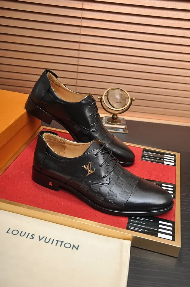 Louis Vuitton أحذية أوكسفورد أسود Damier Check 4