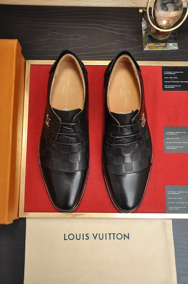 Louis Vuitton أحذية أوكسفورد أسود Damier Check 5