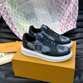 Louis Vuitton কালো ধূসর লো-টপ প্ল্যাটফর্ম সোল লাইফস্টাইল স্নিকার