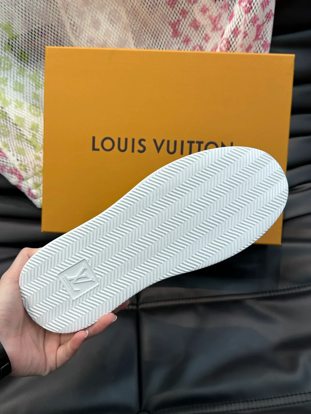 Louis Vuitton Black Gray Low-Top Platform Sole Lifestyle Sneakers 2
