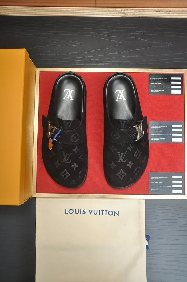 Louis Vuitton Black Gray Monogrammed Suede Velcro Strap Casual Shoes 5