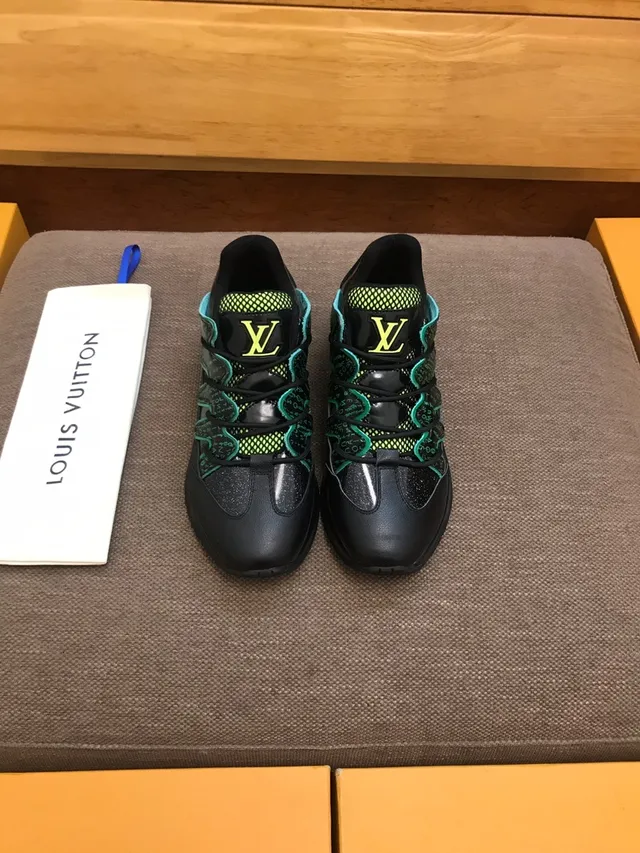 Louis Vuitton Black Green Platform Sole Printed Monogram Upper Chunky Sneakers 6