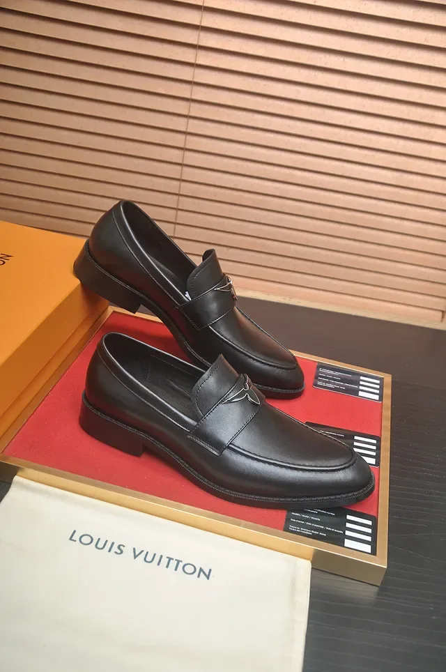 Louis Vuitton Black Leather Penny Loafer 4