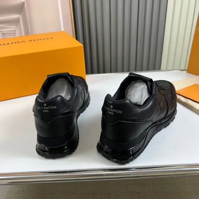 Louis Vuitton Black Monogram-Embossed Leather Translucent Midsole Lifestyle Sneakers 6