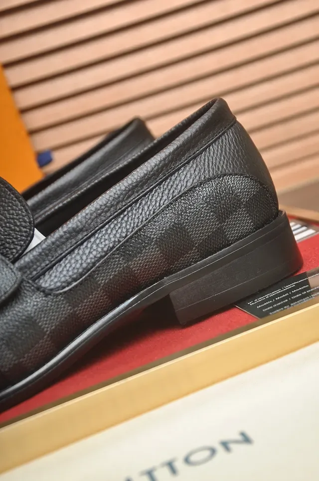 Louis Vuitton Black Pebbled Leather Penny Loafer 2