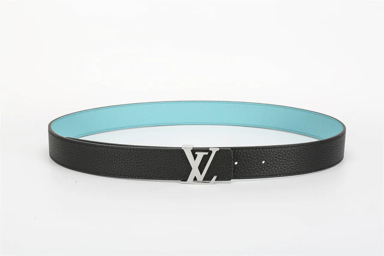 Louis Vuitton Black Silver Pebbled Monogram Buckle Leather Belt 7