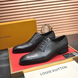 Louis Vuitton Black Wingtip Brogue Oxford Shoes