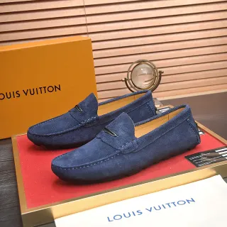 Louis Vuitton Mocassins en Daim Bleu Homme