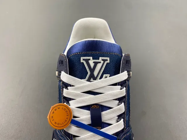 Louis Vuitton Chaussures Lifestyle Semelle Épaisse Stratifiée Avec Tige En Denim Bleu Blanc 6