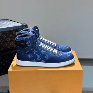 Louis Vuitton Zapatillas Lifestyle de Monograma en Lona Azul Blanco con Media Caña