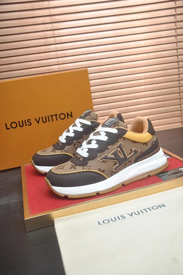Louis Vuitton Brown Beige Monogram Canvas Oversized LV Logo Lifestyle Sneakers 4