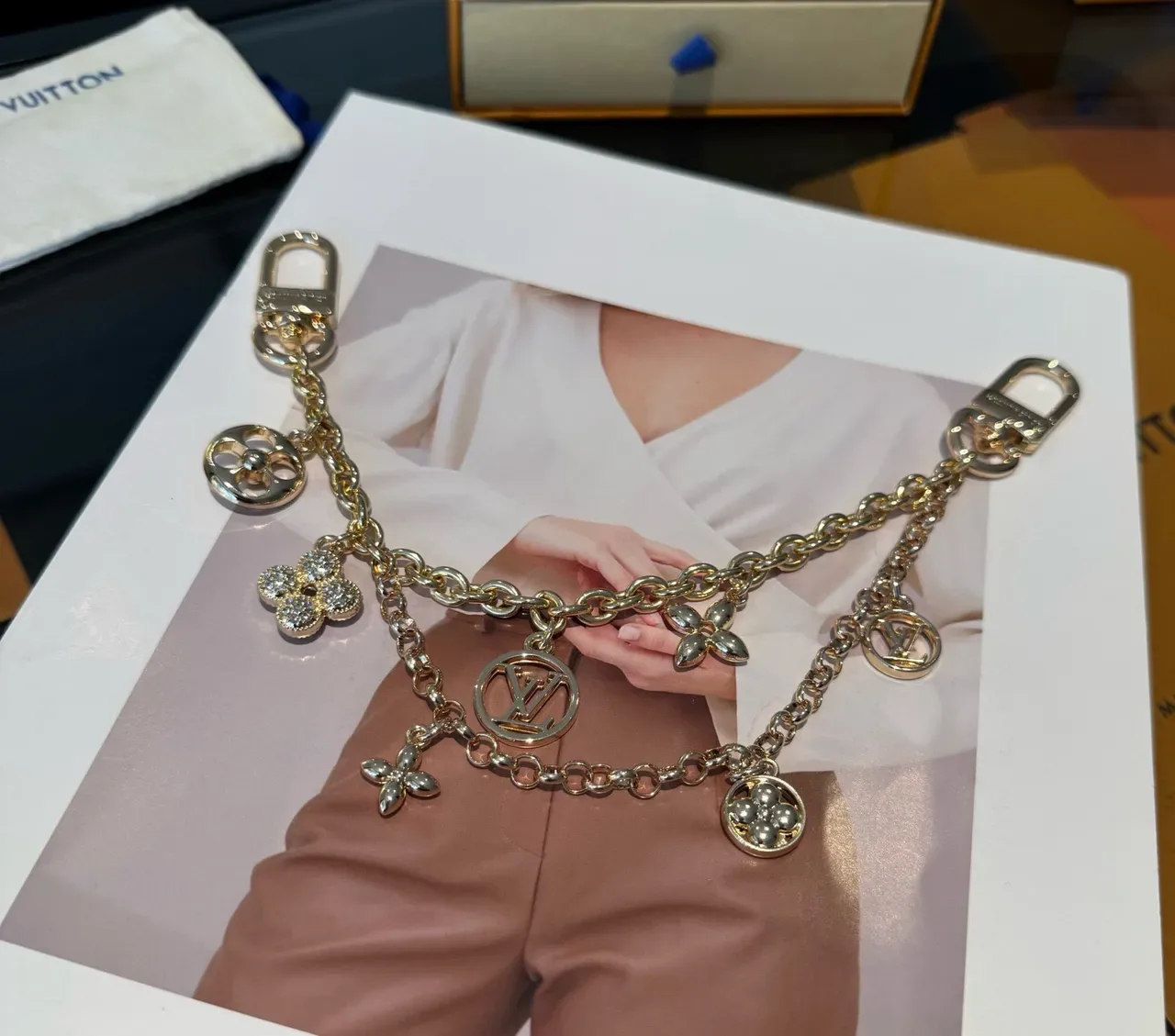 Louis Vuitton حقيبة تاتو مونوغرام كانفاس بني بيج حافة جلد فاشيتا 3