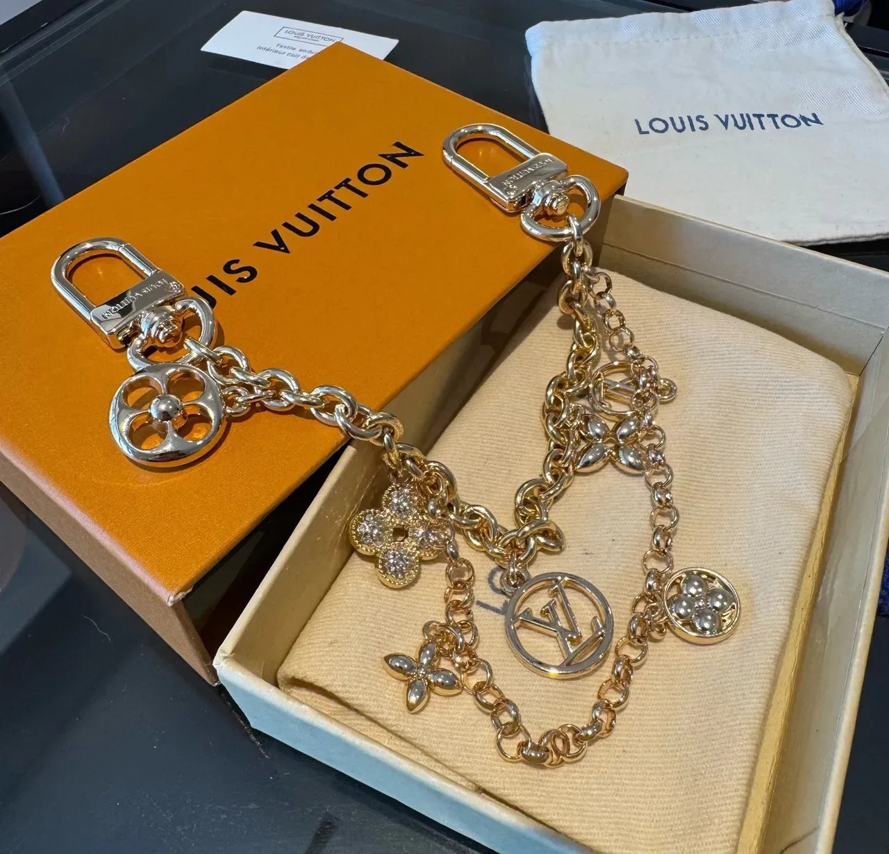 Louis Vuitton حقيبة تاتو مونوغرام كانفاس بني بيج حافة جلد فاشيتا 4