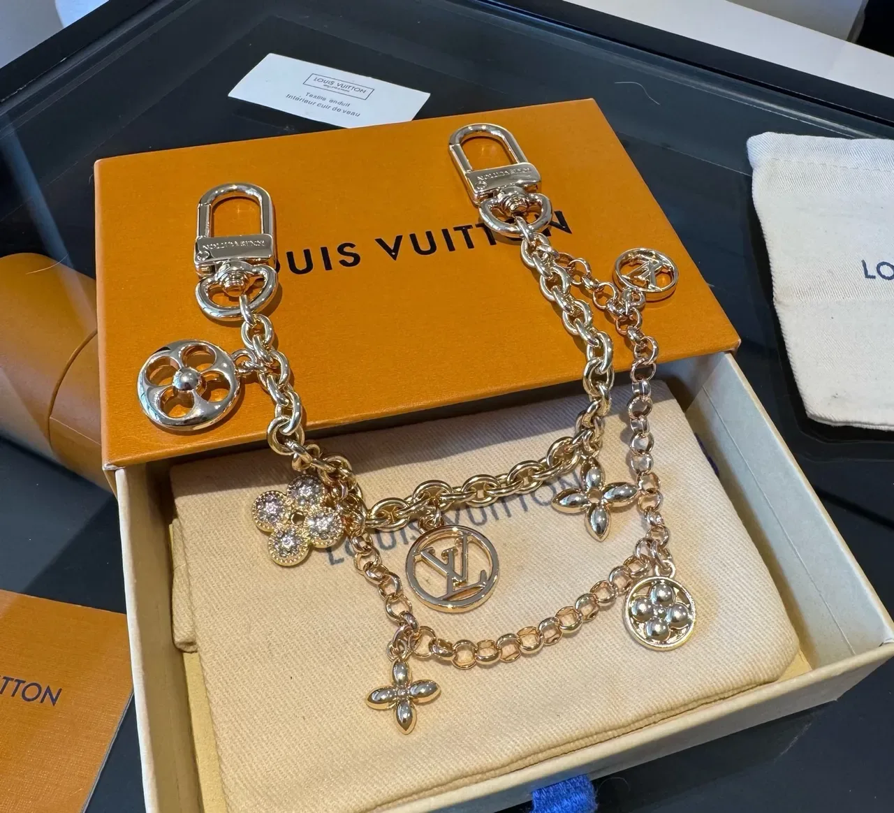 Louis Vuitton حقيبة تاتو مونوغرام كانفاس بني بيج حافة جلد فاشيتا 7