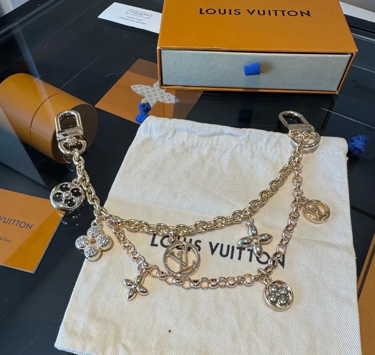 Louis Vuitton حقيبة تاتو مونوغرام كانفاس بني بيج حافة جلد فاشيتا 8