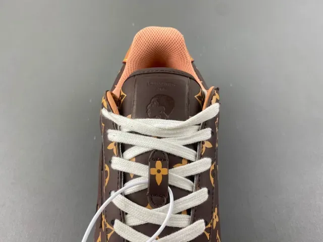 Louis Vuitton Brown Gold Monogram Canvas Embossed LV Logo Lifestyle Sneakers 6