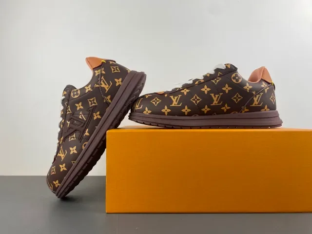 Louis Vuitton Brown Gold Monogram Canvas Embossed LV Logo Lifestyle Sneakers 13