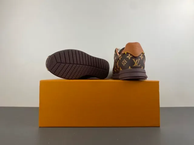 Louis Vuitton Brown Gold Monogram Canvas Embossed LV Logo Lifestyle Sneakers 15