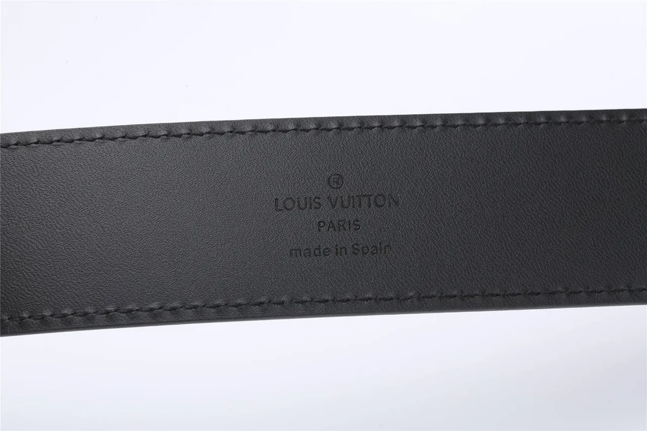 Louis Vuitton Brown Gold Monogram-Coated Canvas Reversible Leather Belt 6