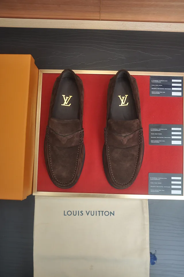Louis Vuitton Brown Suede Penny Loafer Loafers 5
