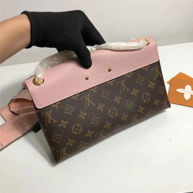Louis Vuitton Bordeaux Marron Envelope Flap Monogram Canvas Sac à main 7