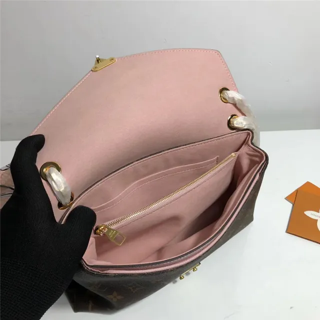 Louis Vuitton Bordeaux Marron Envelope Flap Monogram Canvas Sac à main 9