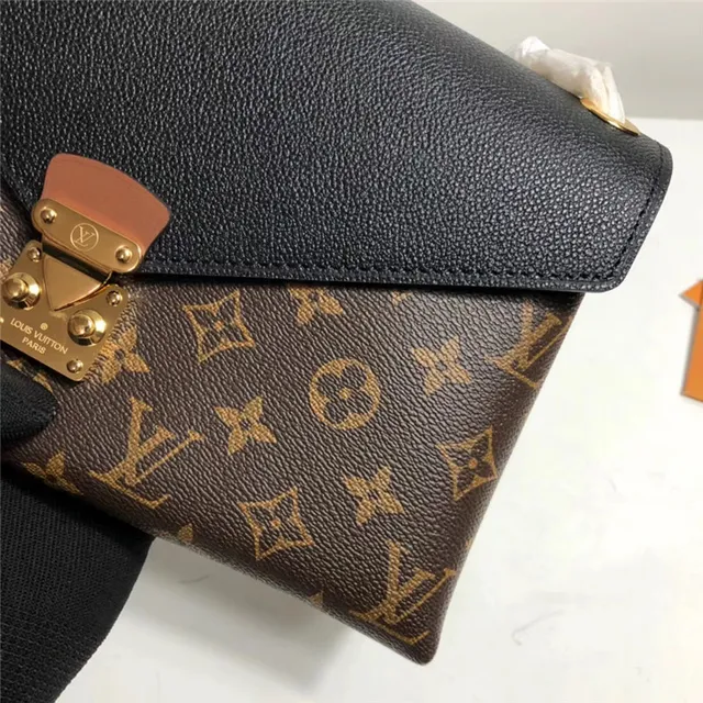 Louis Vuitton Bordeaux Marron Envelope Flap Monogram Canvas Sac à main 15