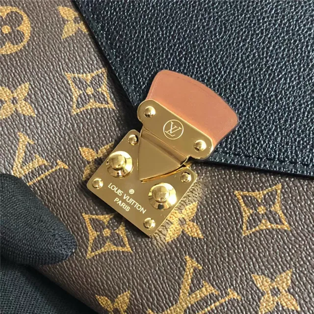 Louis Vuitton Bordeaux Marron Envelope Flap Monogram Canvas Sac à main 16