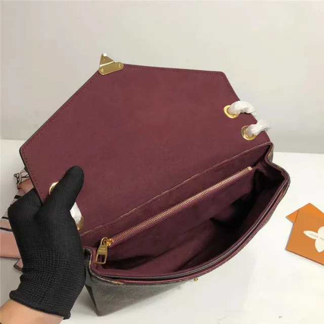 Louis Vuitton Bordeaux Marron Envelope Flap Monogram Canvas Sac à main 20