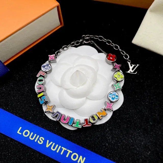 Louis Vuitton Camellia Multicolor Enamel Charm Necklace 6