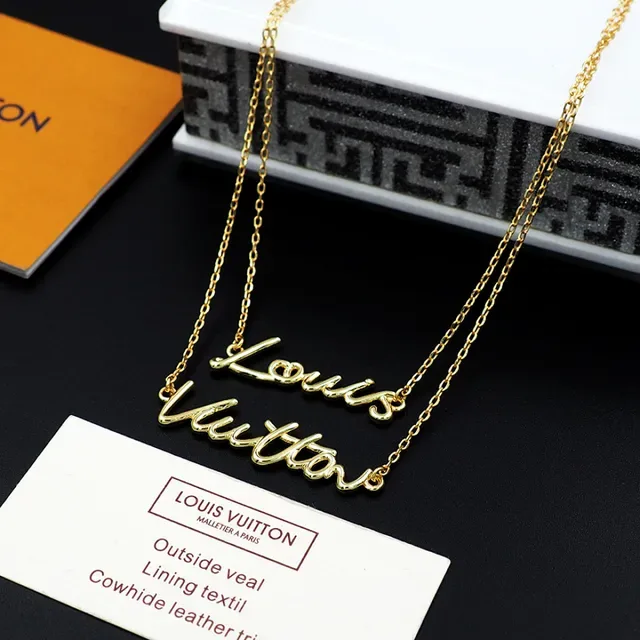 Louis Vuitton Cursive Script Pendant Necklace 3