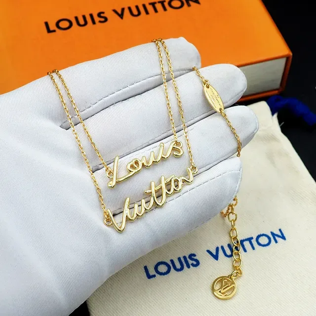 Louis Vuitton Cursive Script Pendant Necklace 4