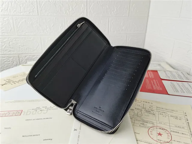 Louis Vuitton Monograma Embossado Carteira Longa Preta 4