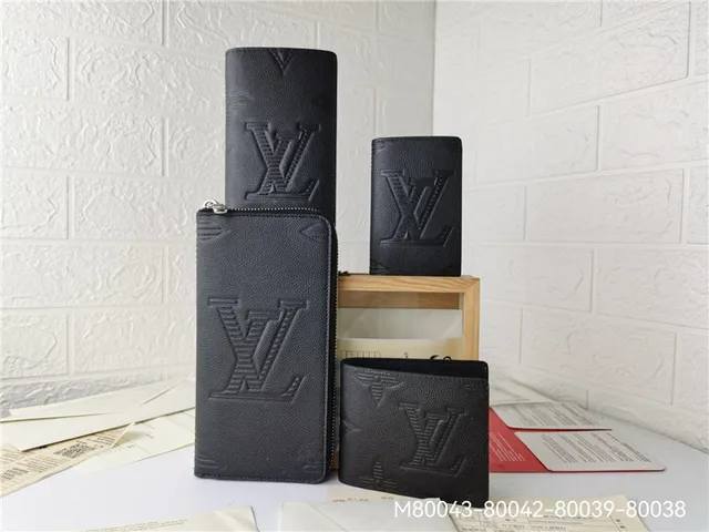 Louis Vuitton Monograma Embossado Carteira Longa Preta 8