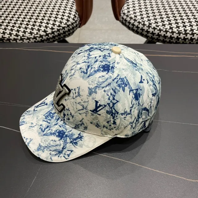 Louis Vuitton Floral Monogram Printed Baseball Cap 4