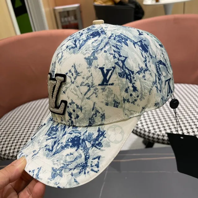 Louis Vuitton Floral Monogram Printed Baseball Cap 8