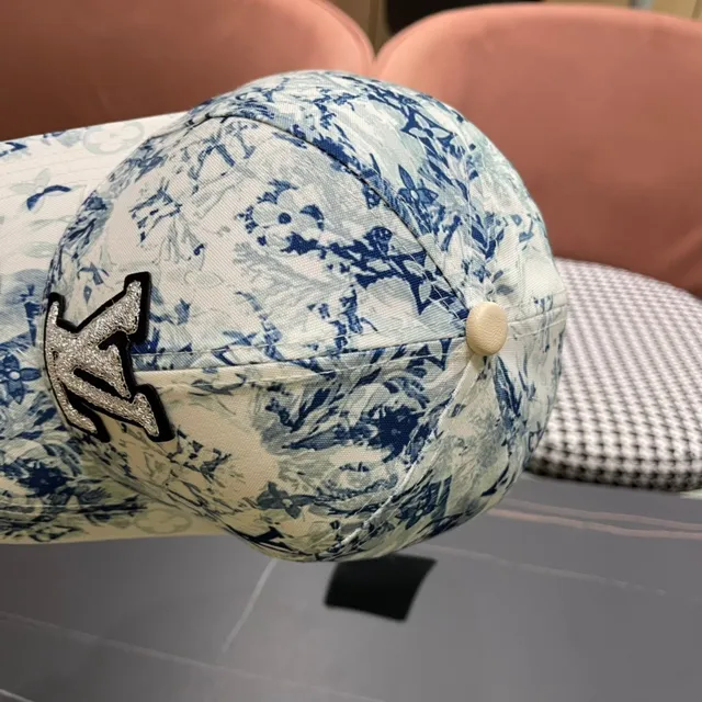 Louis Vuitton Floral Monogram Printed Baseball Cap 9