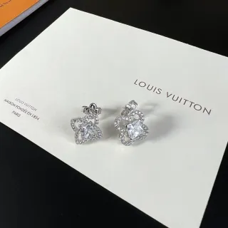 Louis Vuitton Floral Pavé Crystal Stud Earrings